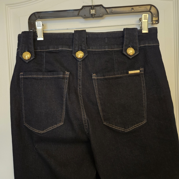 White House Black Market Black Jeans with Gold Buttons. Size 8 - Picture 4 of 4
